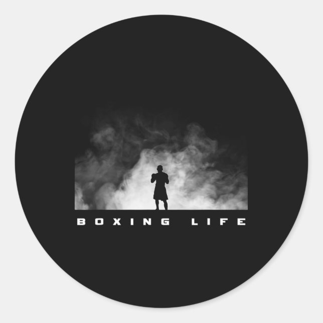 Sticker Rond Vêtements de boxe - Boxe 8  (Devant)