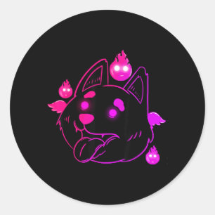 Sticker Rond Vêtements de chien pour Halloween
