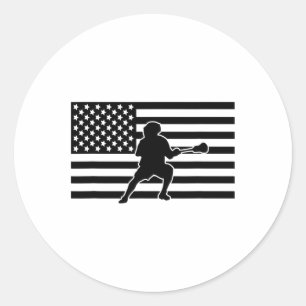 Sticker Rond Vêtements de crosse à drapeau américain - crosse