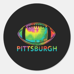 Sticker Rond Vêtements de design de football Tie Dye Cool Pitts