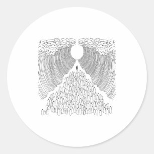 Sticker Rond Vêtements de foi chrétiens Séparation de la mer Ro