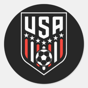 Sticker Rond Vêtements de football avec drapeau américain pour 
