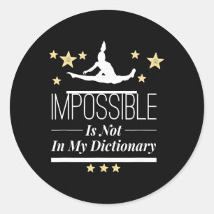Sticker Rond Vêtements de gymnastique pour filles trucs de gymn