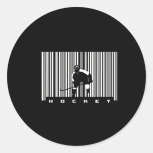 Sticker Rond Vêtements de hockey - Hockey Joueur de hockey sur