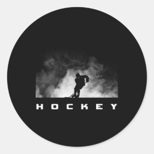 Sticker Rond Vêtements de hockey - Hockey Joueur de hockey sur 