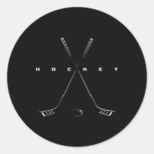 Sticker Rond Vêtements de hockey - Joueur de hockey sur glace C