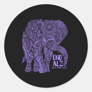 Sticker Rond Vêtements De Sensibilisation À L'Héimerheimer D'Él