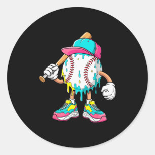 Sticker Rond Vêtements de style de vie de baseball 101 Jeunesse