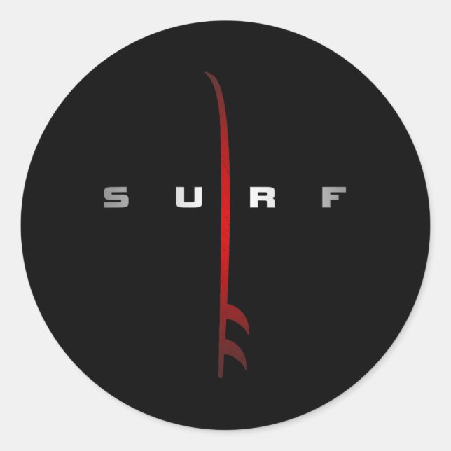 Sticker Rond Vêtements de Surf - Surfer Surf  (Devant)