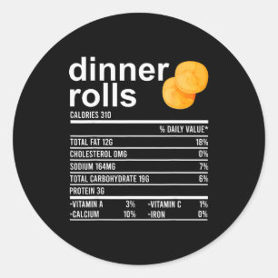 Sticker Rond Vêtements drôles de faits nutritionnels de petits