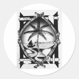 Sticker Rond Vêtements et accessoires de marque Guam