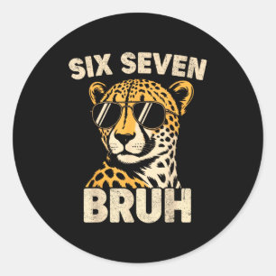 Sticker Rond Vêtements garçons imprimé animal bruh guépard 67 m