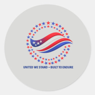 Sticker Rond Vêtements patriotiques de la fête de l'Indépendanc