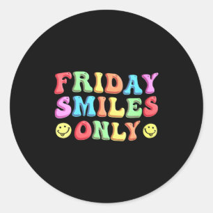 Sticker Rond Vêtements pour femmes Joyeux vendredi Ven Prof éco