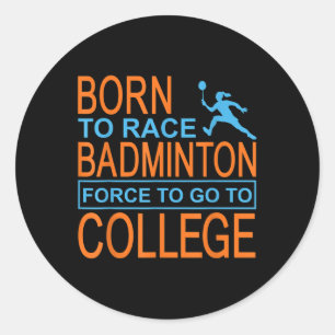 Sticker Rond Vêtements universitaires de badminton Shuttle 