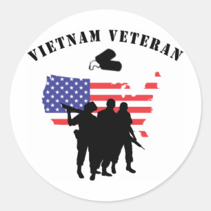 Sticker Rond Vétéran du Vietnam