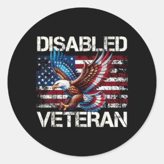 Sticker Rond Vétéran handicapé Militaire Soldat