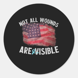 Sticker Rond Vétéran militaire santé mentale post-traumatique S