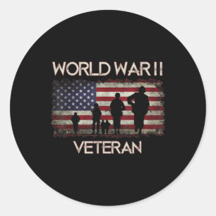 Sticker Rond Vétéran S de la Seconde Guerre mondiale