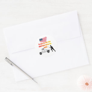 Sticker Rond vétérans américains
