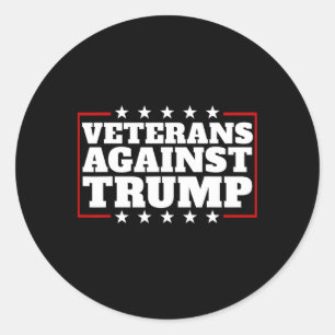 Sticker Rond Vétérans contre Trump Anti-trump Vétérans contre