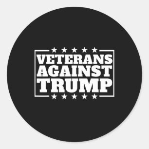 Sticker Rond Vétérans contre Trump Anti-trump Vétérans contre