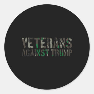 Sticker Rond Vétérans contre Trump Anti-trump Vétérans contre