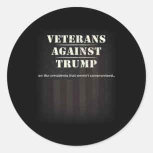 Sticker Rond Vétérans contre Trump - Manifestation