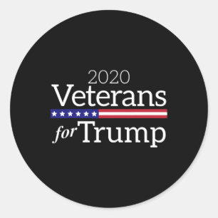 Sticker Rond Vétérans pour Trump Chemise. Pro Trump Gop