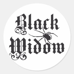 Sticker Rond veuve noire
