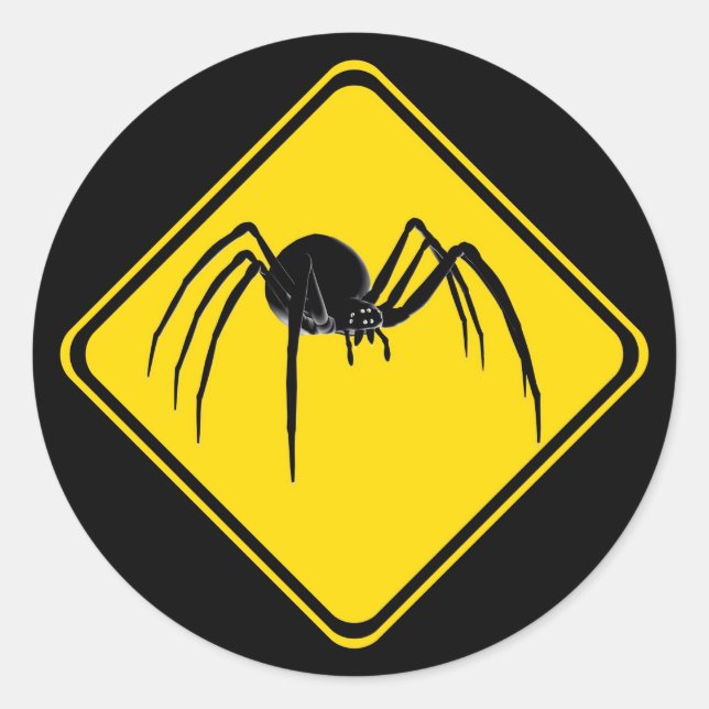 Sticker Rond Veuve noire Xing! (Devant)