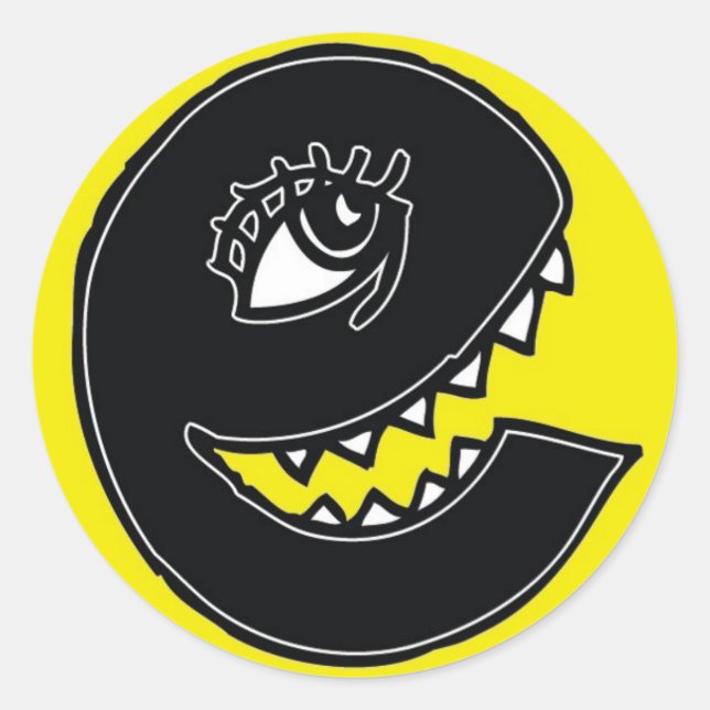 Sticker Rond Vex e - Jaune (Devant)