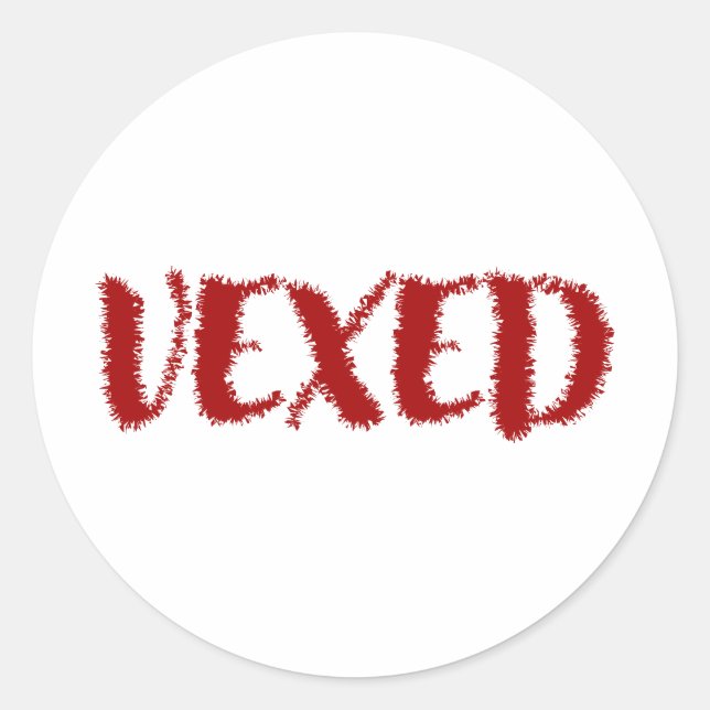 Sticker Rond Vexed-Cool Font and Fun Word (Devant)