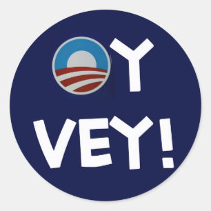Sticker Rond vey oy d'obama