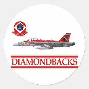 Sticker Rond VFA-102 frelon des dos en forme de losange F-18
