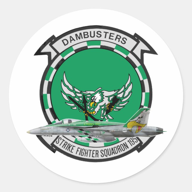Sticker Rond VFA-195 Dambusters (Devant)