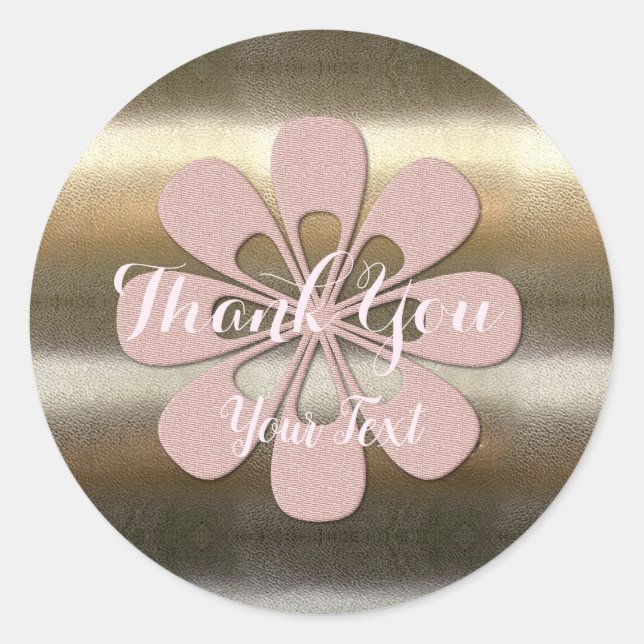 Sticker Rond Vibe de vacances Gold Retro (Devant)