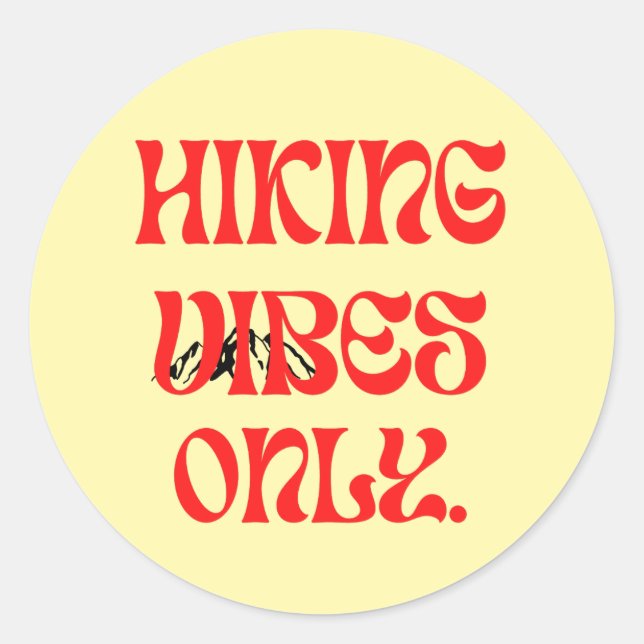 Sticker Rond vibes à hacher uniquement (Devant)