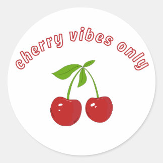 Sticker Rond vibes cerises