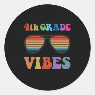 Sticker Rond Vibes de 4e année