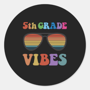 Sticker Rond Vibes de 5e année
