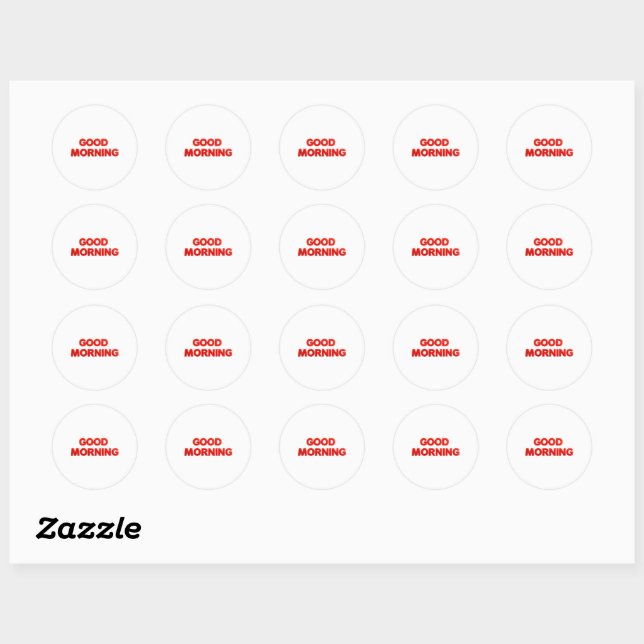 Sticker Rond Vibes de bon matin (Feuille)