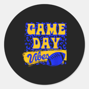 Sticker Rond Vibes de jour de match Saison de football Football