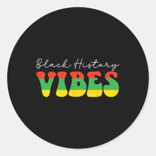 Sticker Rond Vibes de l'histoire noire Mois de l'histoire noire