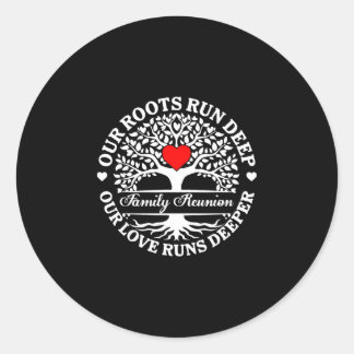 Sticker Rond Vibes de retrouvailles de famille racines profonde