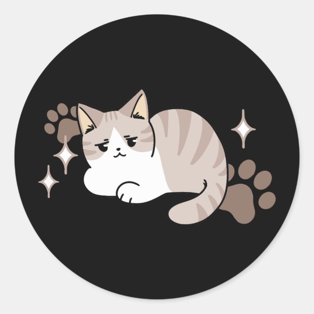 Sticker Rond Vibes décontractées et lumineuses pour le design A (Devant)