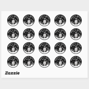 Sticker Rond Vibes éffrayantes