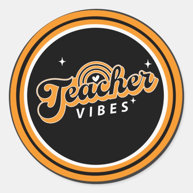 Sticker Rond Vibes enseignants (Devant)