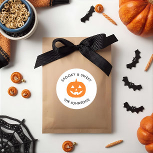 Sticker Rond Vibes Fantomatiques Minimalistes – Halloween Perso