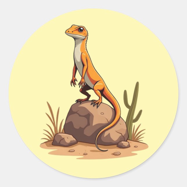 Sticker Rond Vibes Lizard pour bronzer (Devant)